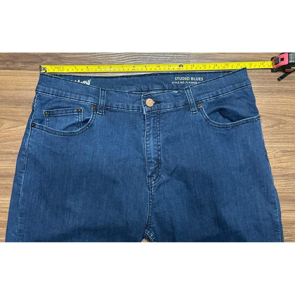 Mugsy Studio Blues Mens Slim Straight Dark Wash Denim Jeans Sz 40x32 - Picture 5 of 9